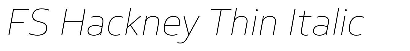 FS Hackney Thin Italic